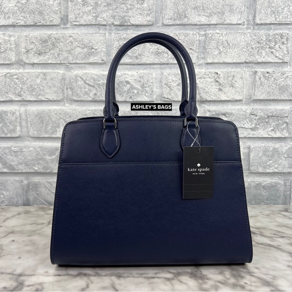 Kate Spade Madison Medium Satchel & Large Wallet Continental In Parisian Navy - Picture 5 of 16